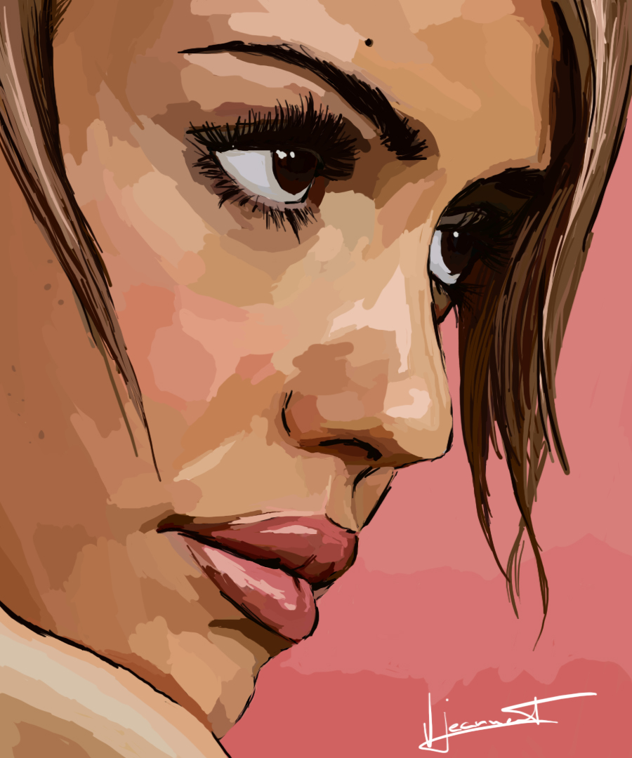 Painting of Jessica Alba