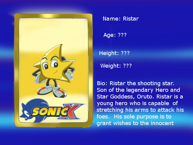 Ristar Sonic X Card by Absolhunter251 on DeviantArt