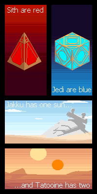 StarWars pixel mood board