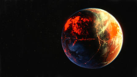 The Lava planet by QuickBoomCG