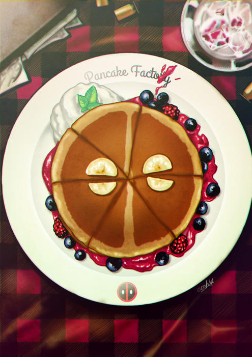 Deadpool Pancake! by YenOotaki on DeviantArt