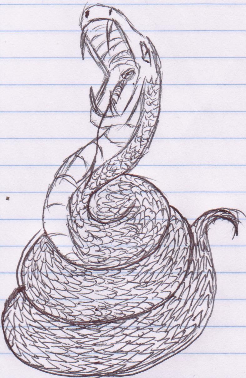 A random doodle of a snake