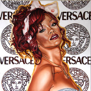 Rihanna oil painting