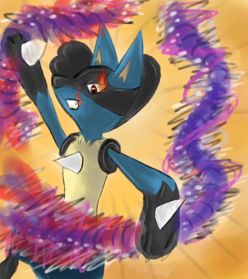 Lucario uses Dragon Pulse