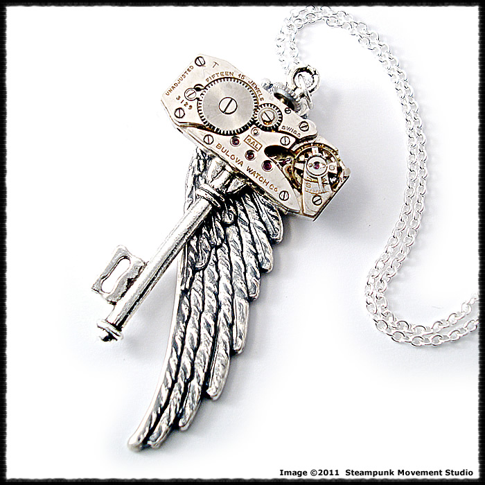 Steampunk Angel Wing Key 555