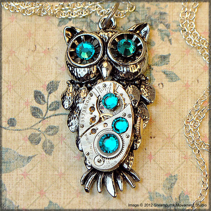 Inside Out Blue Mechanical Owl