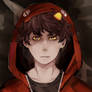 karkat with a hoodie- homestuck