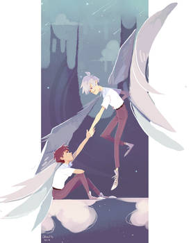 neon genesis evangelion - kaworu and shinji