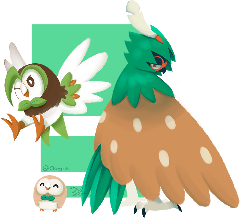Rowelett Evolution Rowlet Evolution by Chirpy-chi on DeviantArt