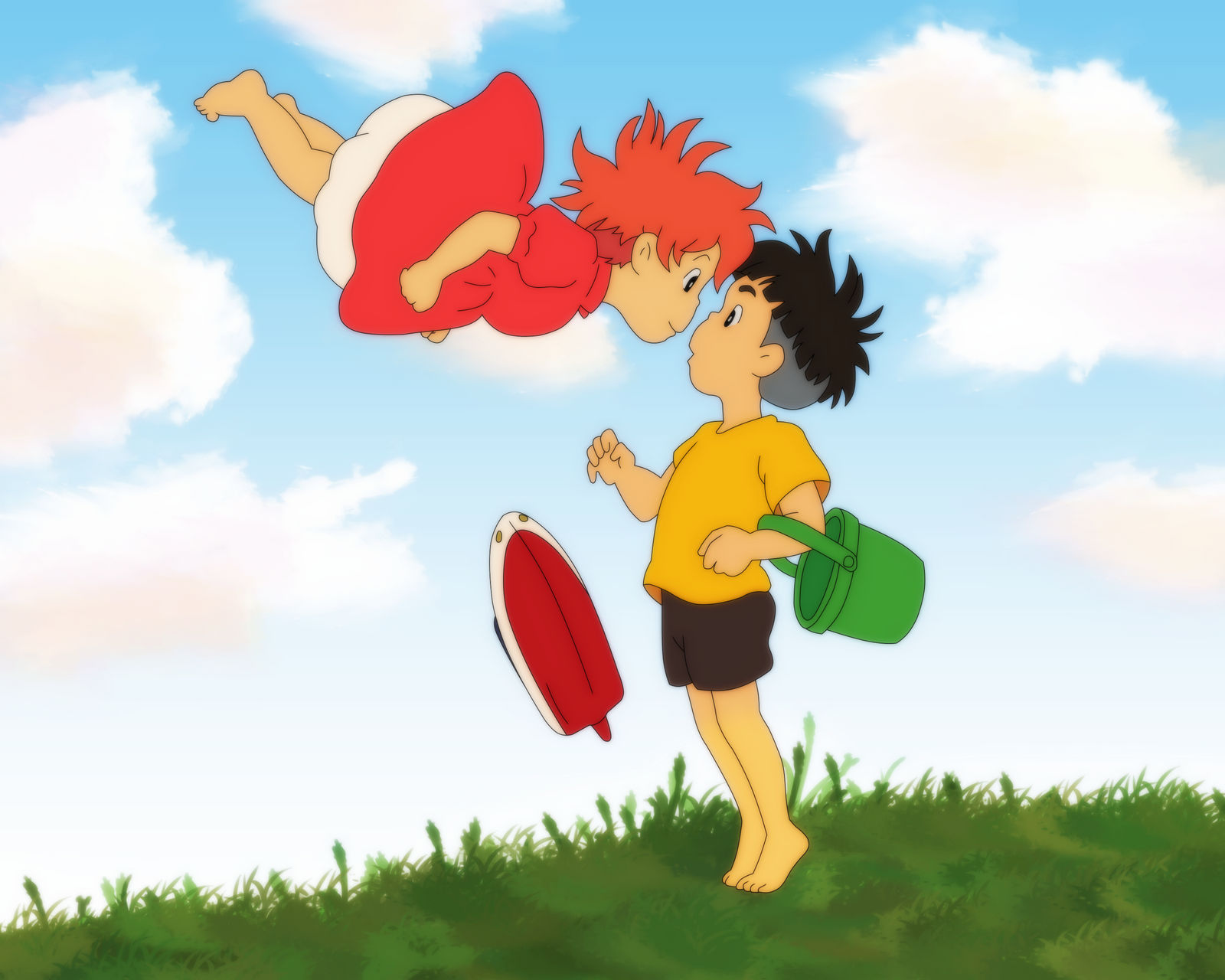 Ponyo and Sosuke by Mitsu-Ino on DeviantArt