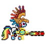 Rainbow Dash- Pixel Aztec