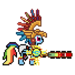 Rainbow Dash- Pixel Aztec by GrekBronyMX95