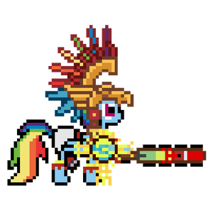 Rainbow Dash- Pixel Aztec