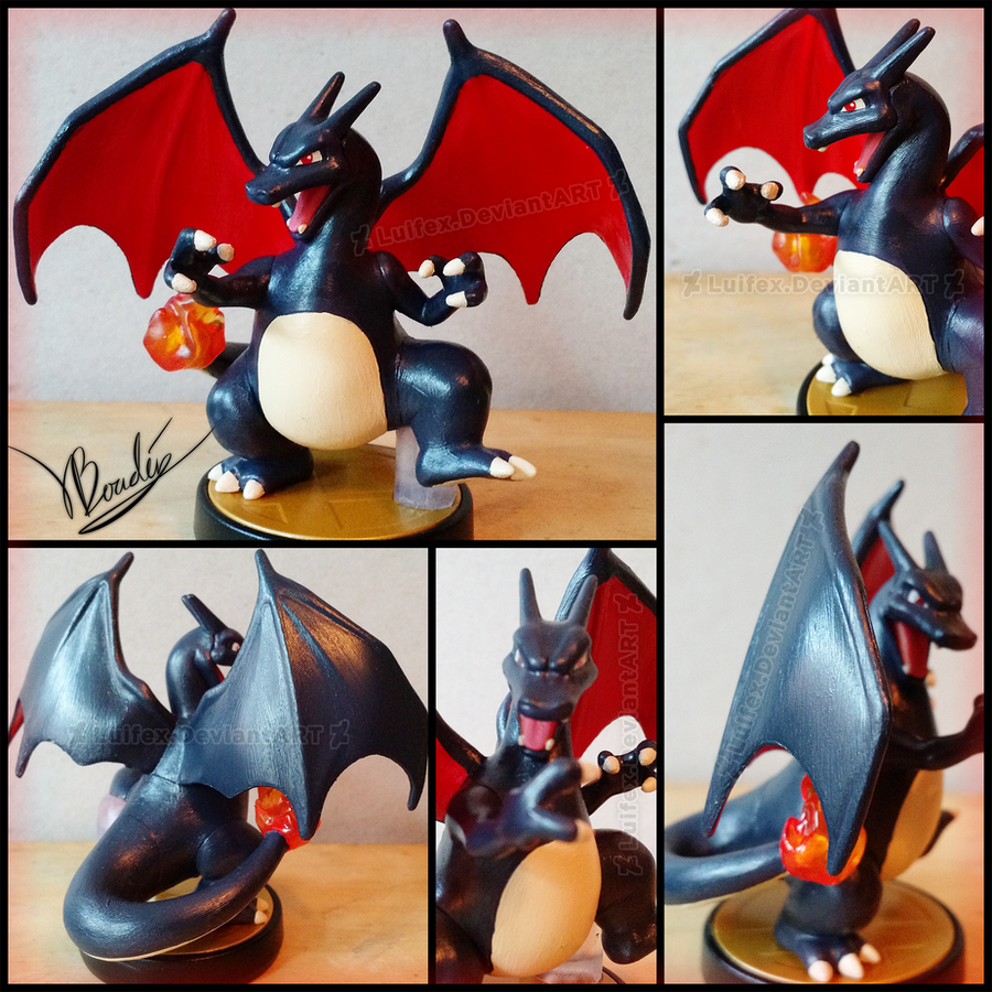 Shiny Charizard Amiibo repaint by Luifex