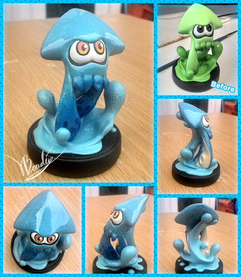 Squid Amiibo Repaint by Luifex