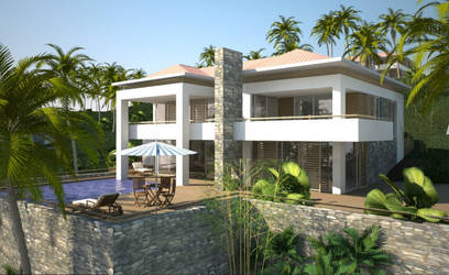 Tropic villa backside