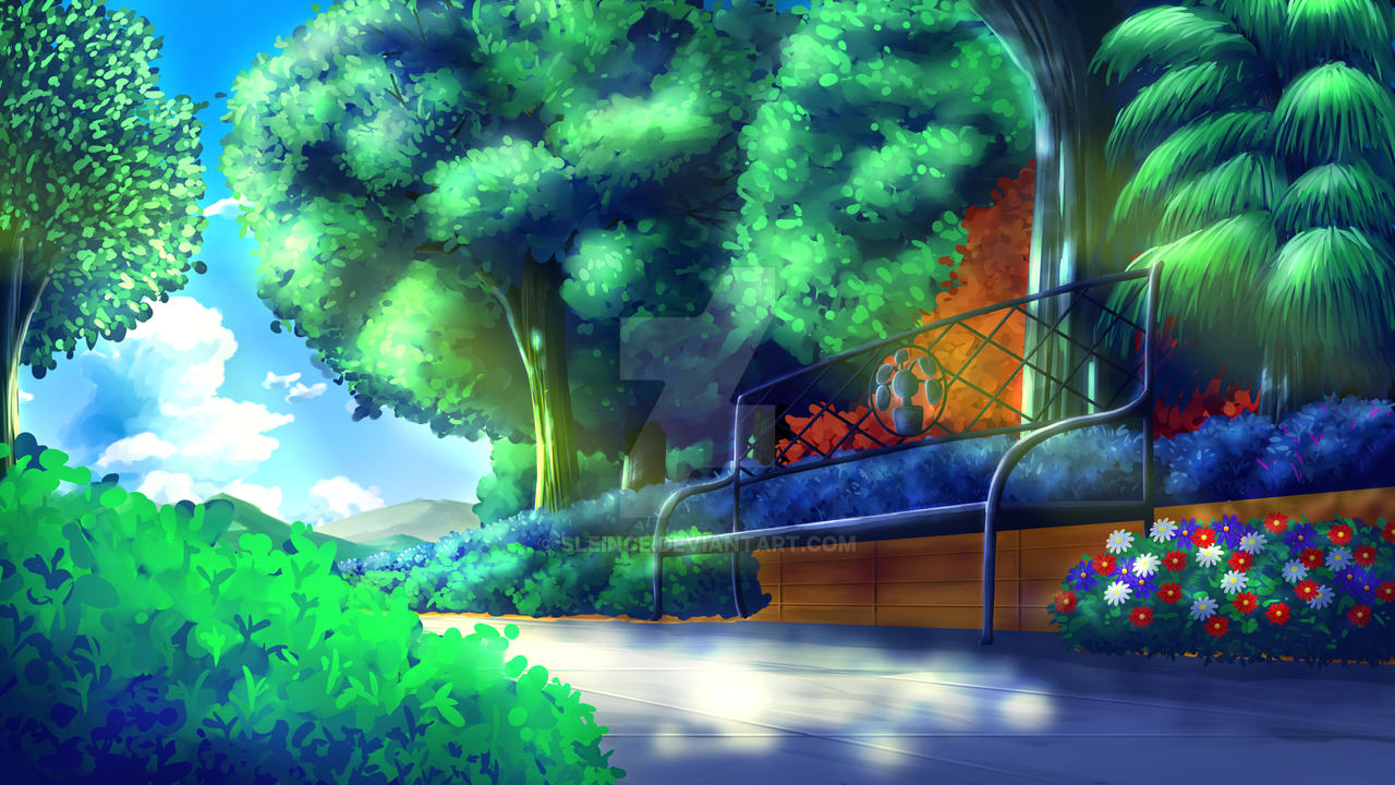 Background anime Park by Sleince on DeviantArt
