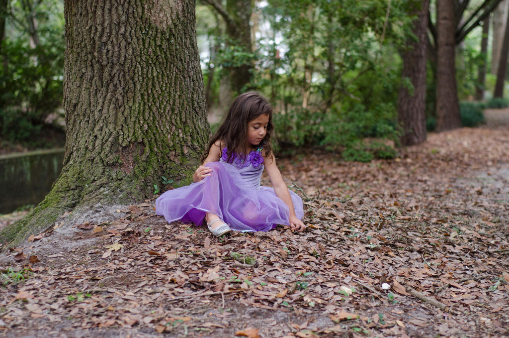 Ella in leaves 2