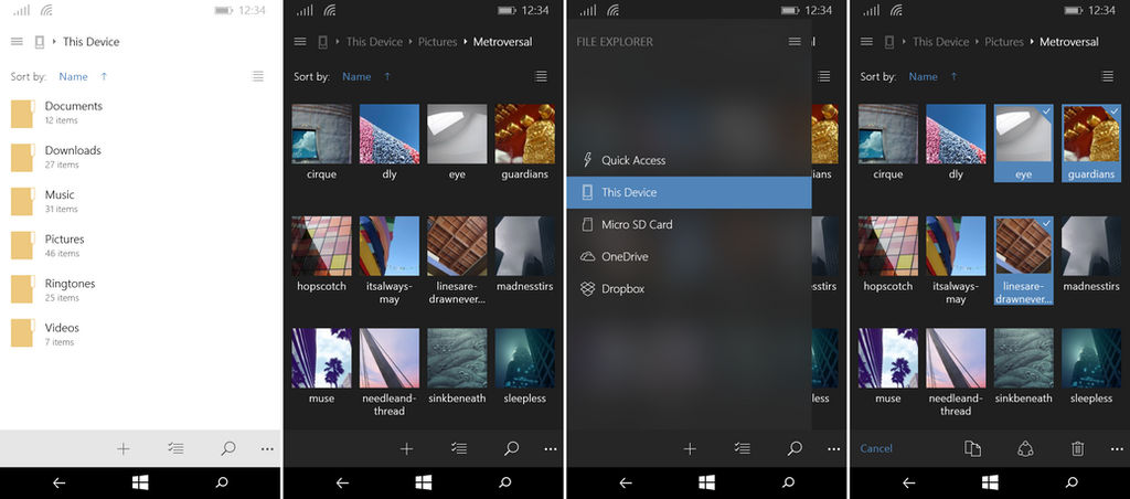 Windows 10 - File Explorer (phone) by Metroversal on DeviantArt