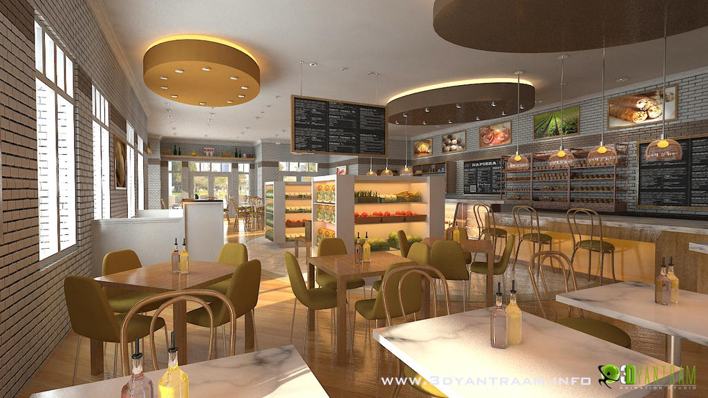 Restaurant CGI View Interior rendering Design