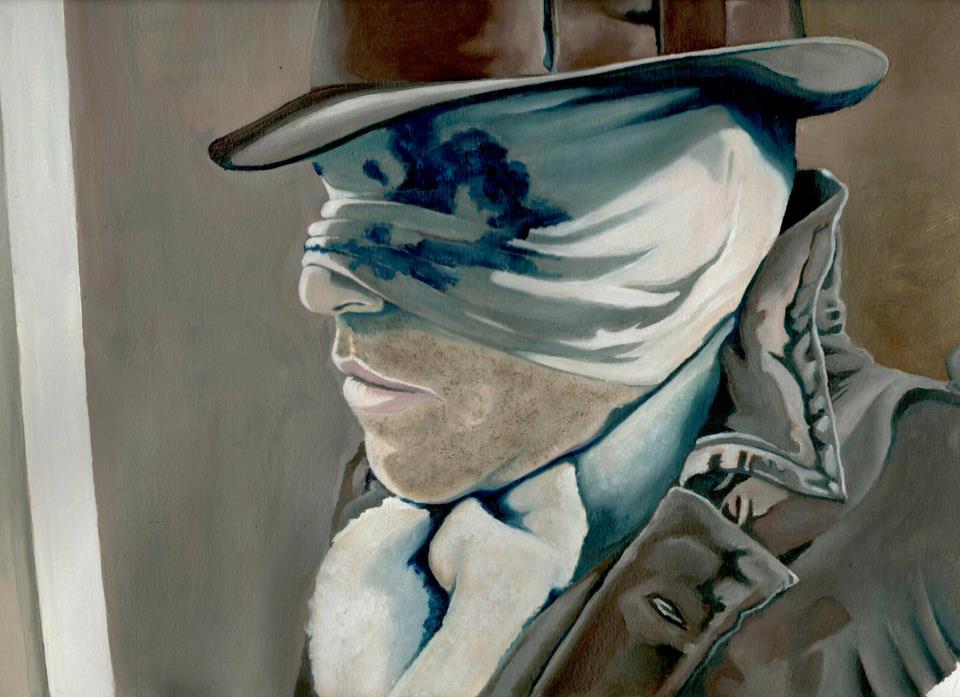 Rorschach - oil on paper