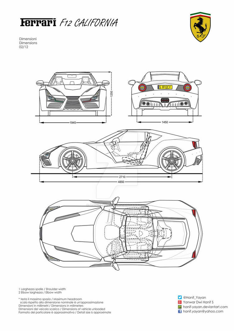 Ferrari F12 California Design Blueprints By Hanif Yayan On