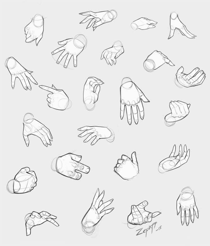 Hand studies by Zepht7 on DeviantArt