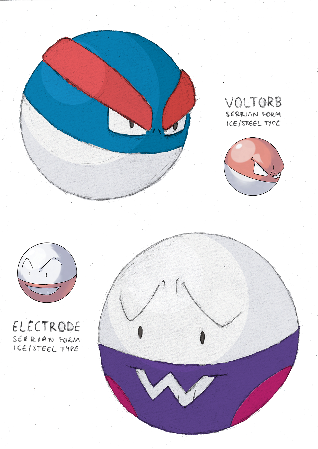 Voltorb & Electrode - Desenho de pit0 - Gartic