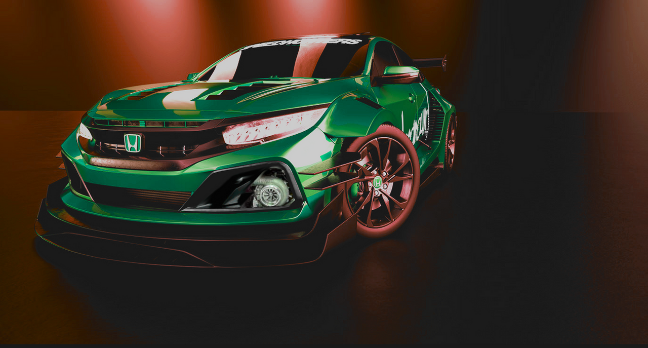 'Civic Type R Twin Turbo' - Front 3/4 by UniBrain on DeviantArt