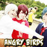 Angry Birds: white, red, blue