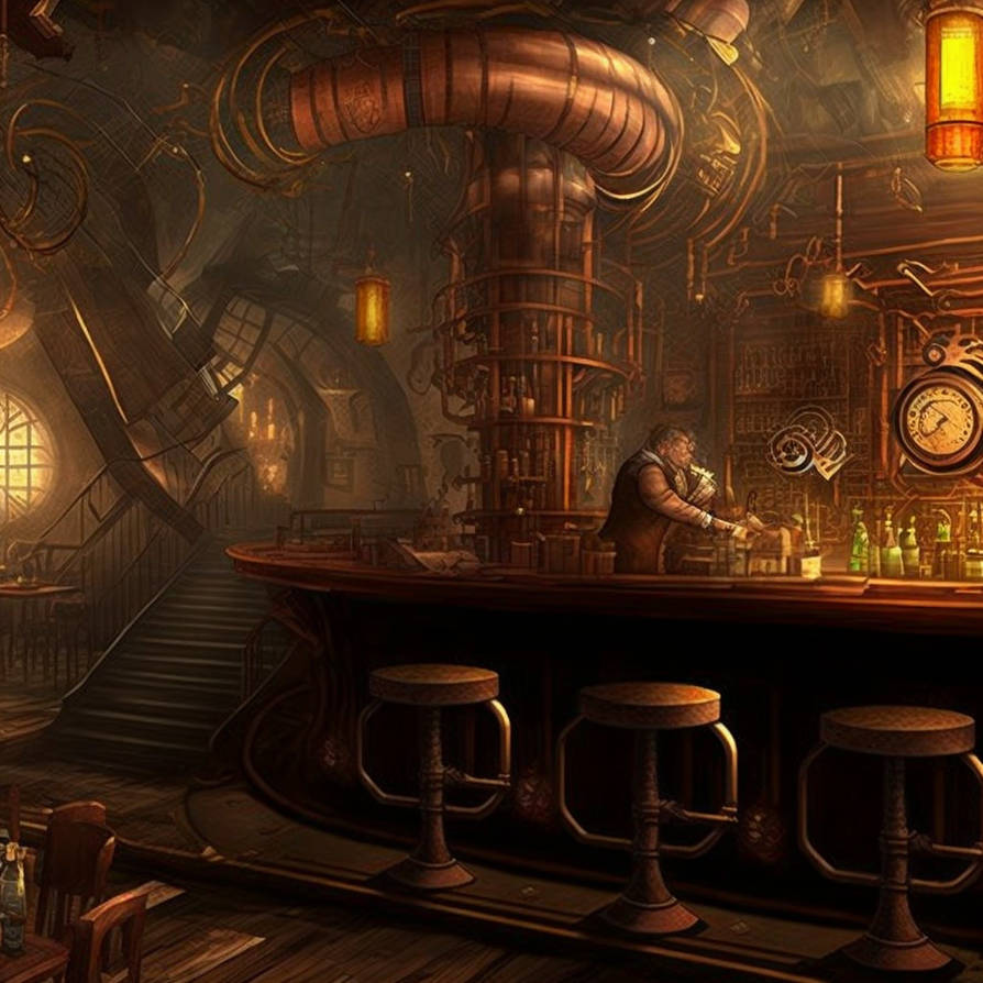 Steampunk Bar by EnchantedHawke on DeviantArt