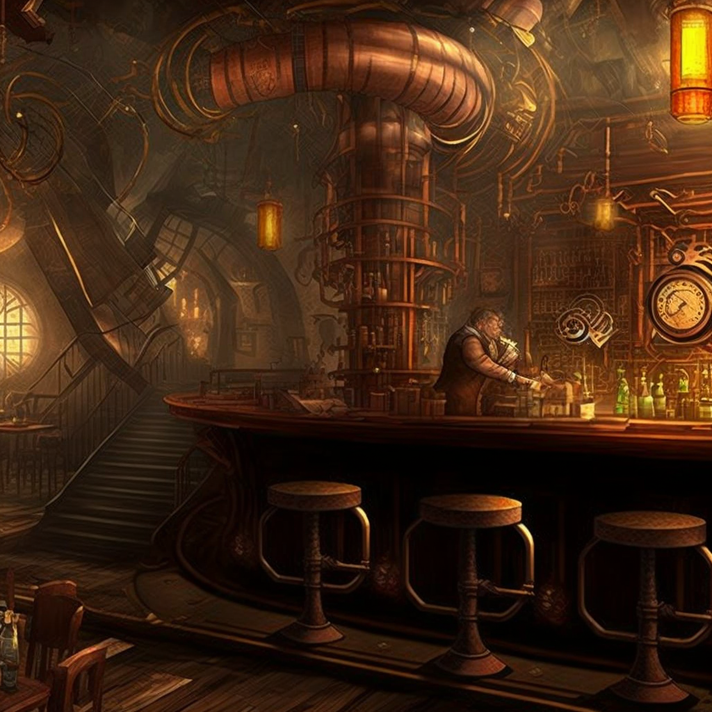 Steampunk Bar by EnchantedHawke on DeviantArt