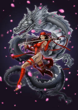 Elektra with dragon