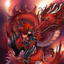 Batwoman with red dragon