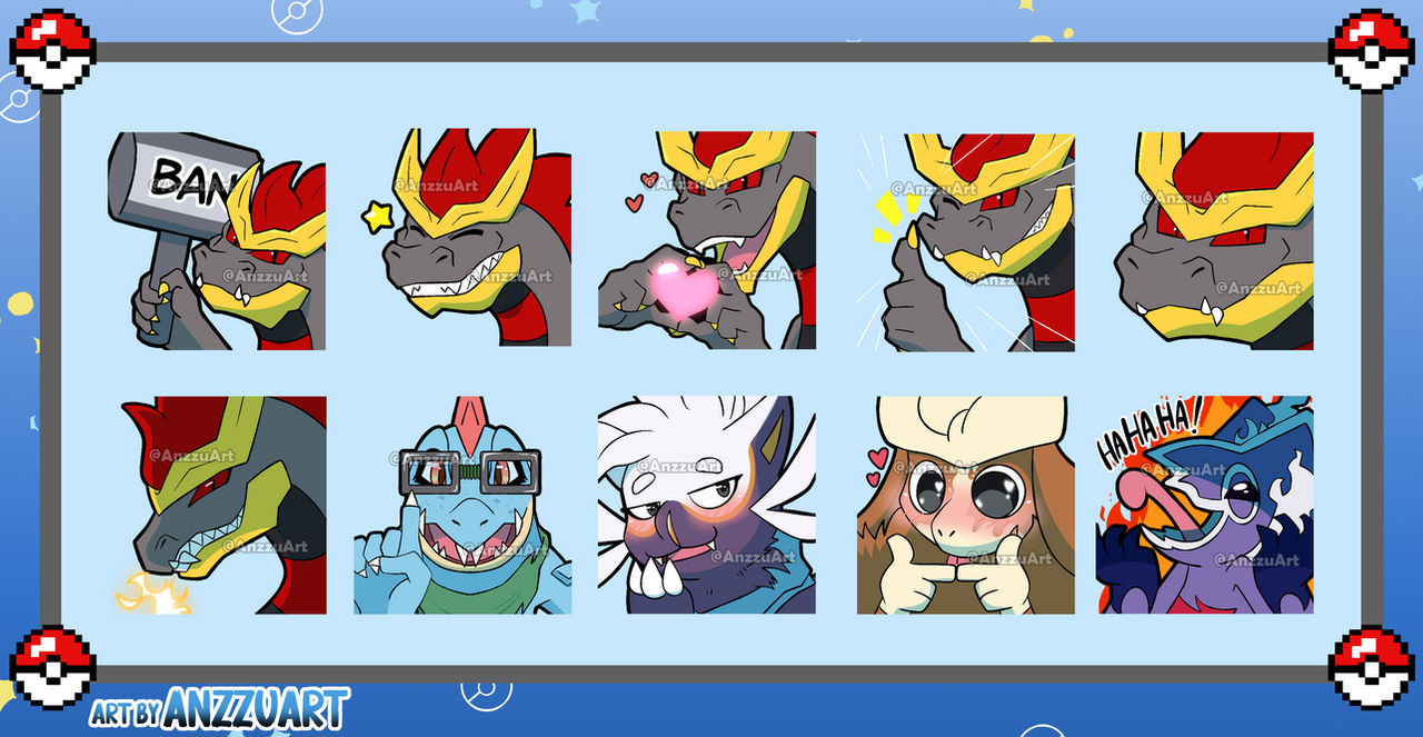 Emotes Pack Giragatr. by Anzzu-Art on DeviantArt