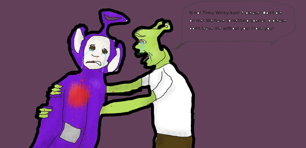 Shrek X Tinky Winky (upsetting) by Shrek4ever69 on DeviantAr