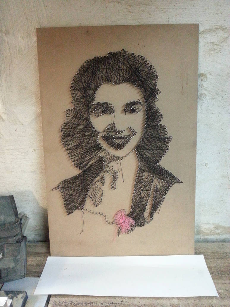 Collaged Portrait String Portrait Commission String Art by Version314 on DeviantArt