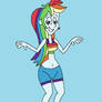 Human Rainbow Dash's Beach Boogie