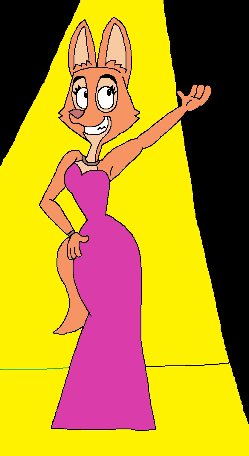 diane foxington pink dress Diane Foxington in Pink Dress