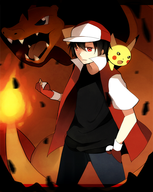 Trainer Red by pluehunter on deviantART  Pokemon red, Pokemon trainer red,  Pokemon