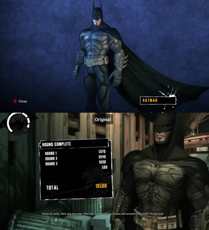 The Dark Knight Movie Costume [Batman: Arkham City] [Mods]