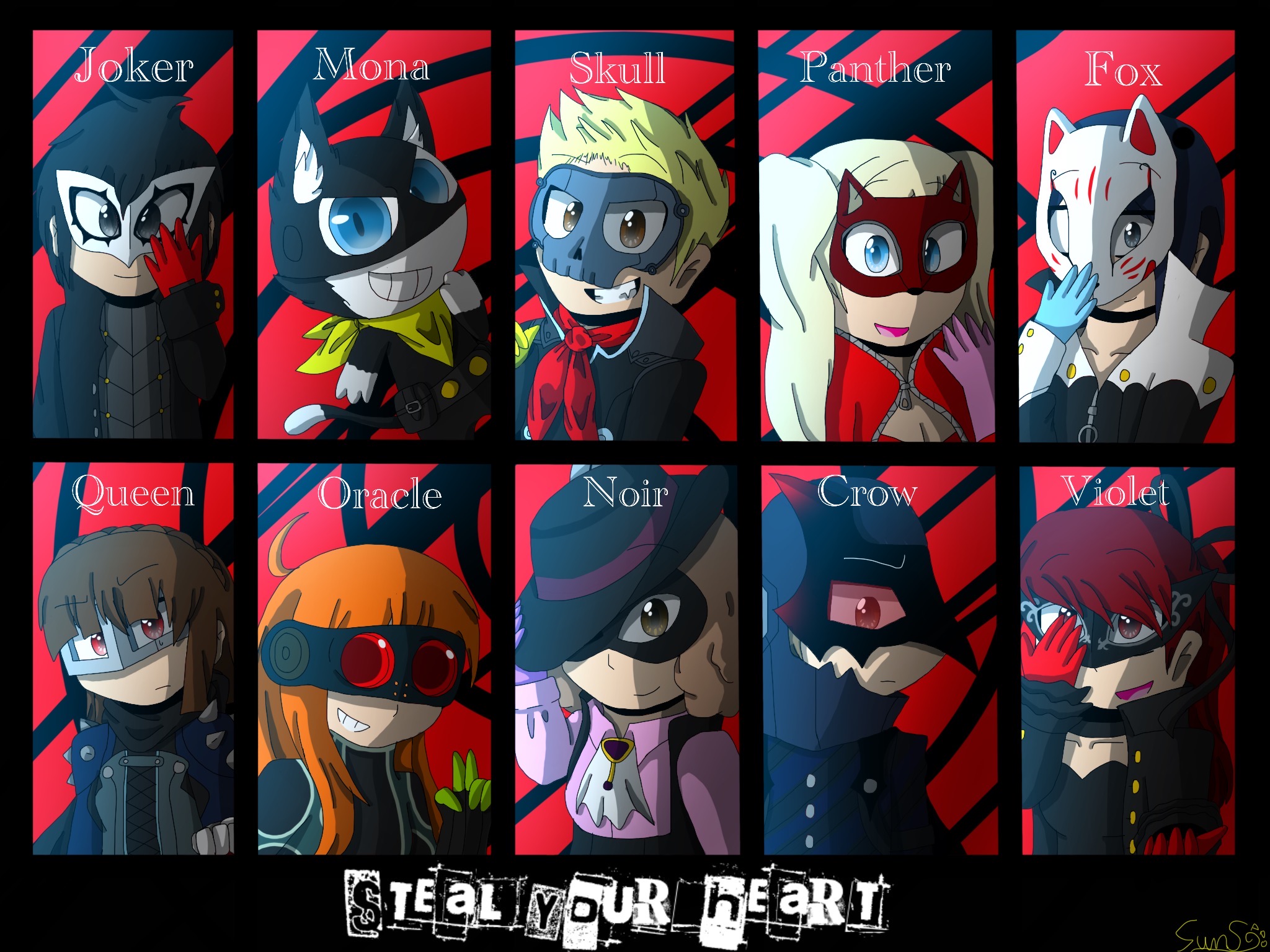 Persona 5 Royal Characters by join date (Spoilers) by VictorV111 on  DeviantArt