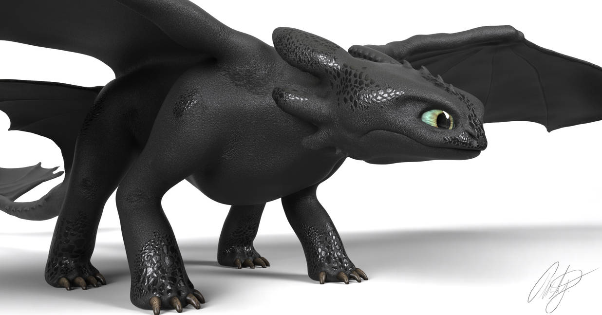 Toothless by James3DArts on DeviantArt