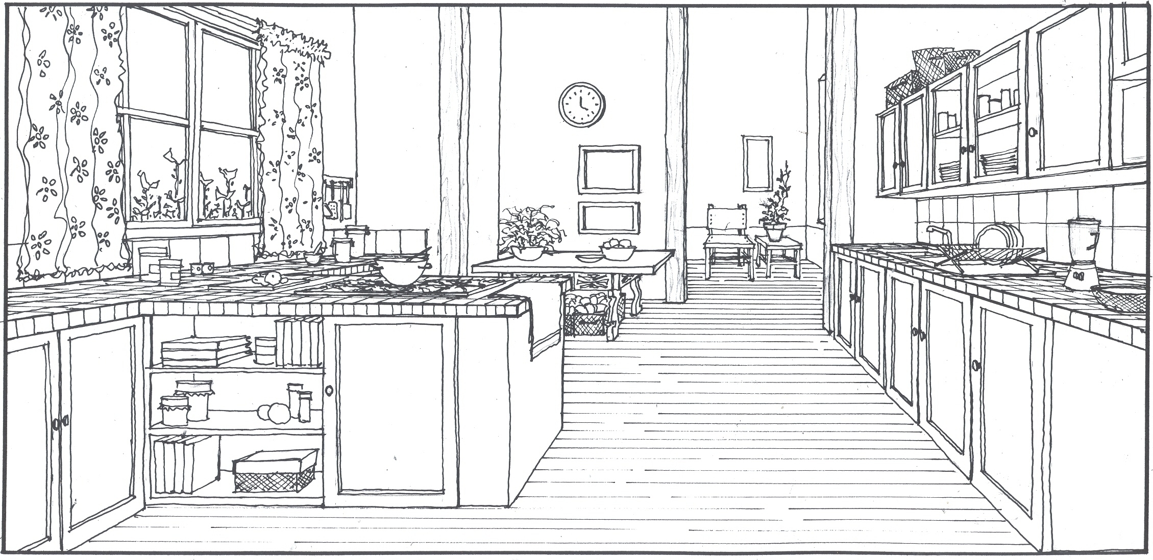 Kitchen Sketch by ArquitectCarDesigns on DeviantArt