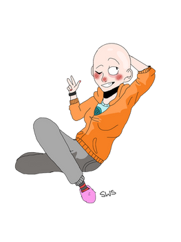 Floating Bald Girl