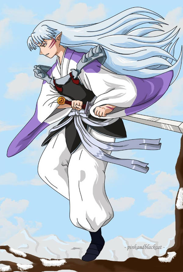 Sesshoumaru Attacking - Color by pinkandblackcat