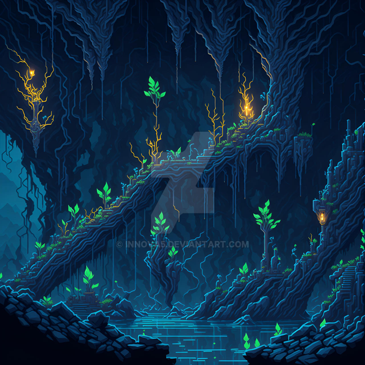 Underground Magical Caves - Background by Innova5 on DeviantArt