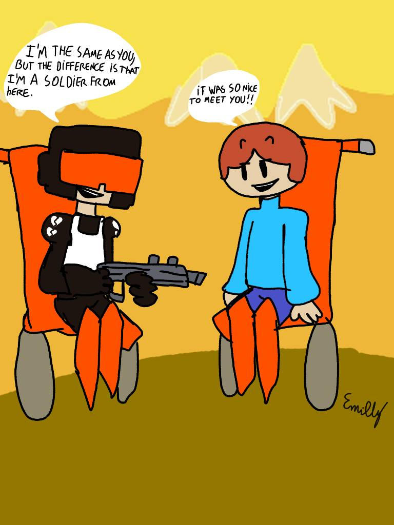 David tankman meets the original David by Sarientsarvente on DeviantArt