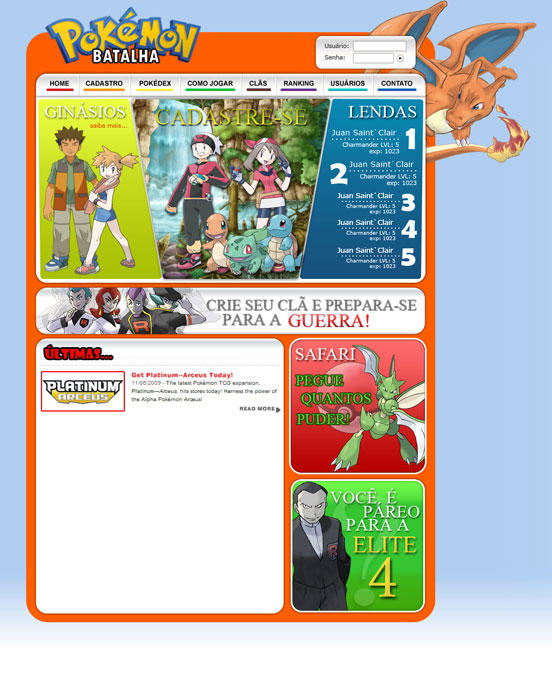 Pokemon Web Layout by juansaintclair on DeviantArt