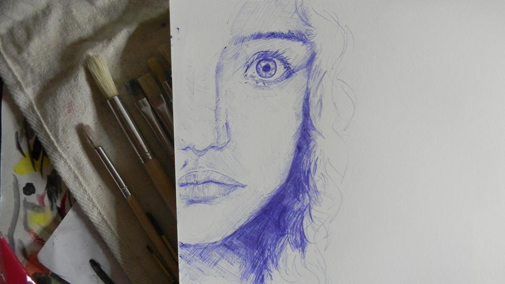 Ballpoint pen face by OllyTheFlyingMonkey on DeviantArt